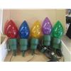 Image 2 : Large Plastic Christmas Decorative Lights 7 1/2'' Tall , 2 Stands 