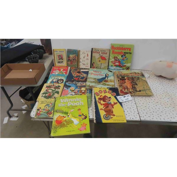 13 Vintage Childrens Books: Walt Disney, Little Lulu, Wizard of Oz, Pinochio,