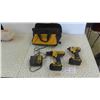 Image 1 : Dewalt 20V Drill , 1/4'' Impact , 2 Batteries, Charger& Case 