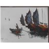 Image 3 : Original Oriental Oil Painting on Canvas Signed 16'' x 12'' 
