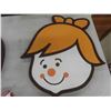 Image 2 : 1980s A&W Grandpa and Girl Plaques from Steinbach MB 17 1/2'' x 17'' 