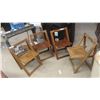 Image 1 : 4 Wood Folding Chairs 