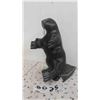 Image 1 : Vintage Large Heavy Inuit 9'' Soapstone Carving of Walrus Signed in Inuit 