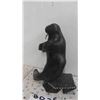 Image 2 : Vintage Large Heavy Inuit 9'' Soapstone Carving of Walrus Signed in Inuit 