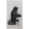Image 4 : Vintage Large Heavy Inuit 9'' Soapstone Carving of Walrus Signed in Inuit 
