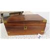 Image 2 : 2 Antique 1800s Writing Lap Desk, Wood Document Boxes 12'' x 9'' x 6'' & 