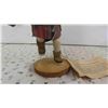 Image 4 : Vintage First Nations Carved Wood Buffalo Dancer Figure 9'' Tall with Weapons