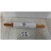 Image 1 : Antique Very Rare Royal Household Flour Advertising Promo Rolling Pin Glazed