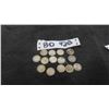 Image 1 : (13) 1916-1967 Canadian Solid Silver Dimes & 1939 Solid Silver Netherlands 25