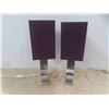 Image 2 : 2 Bedside Lamps with Shades 17'' High