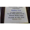 Image 3 : 1968-69 Bobby Hull National Hockey League Player of the Year Plaque Presented