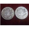 Image 4 : (6) Canadian 1940-45 50 Cent Coins