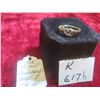 Image 1 : 10kt Gold and Diamond Ladies Ring Size 7 Total Weight 1.6 Grams
