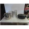 Image 1 : Stainless Steel Pots, Strainer & Roaster