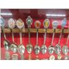 Image 13 : 3 Wood and Glass Cases Full of Collector Spoons 25'' x 13'' 