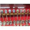 Image 14 : 3 Wood and Glass Cases Full of Collector Spoons 25'' x 13'' 