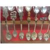 Image 16 : 3 Wood and Glass Cases Full of Collector Spoons 25'' x 13'' 