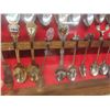 Image 18 : 3 Wood and Glass Cases Full of Collector Spoons 25'' x 13'' 