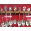 Image 3 : 3 Wood and Glass Cases Full of Collector Spoons 25'' x 13'' 