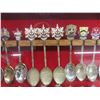 Image 4 : 3 Wood and Glass Cases Full of Collector Spoons 25'' x 13'' 