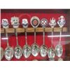 Image 5 : 3 Wood and Glass Cases Full of Collector Spoons 25'' x 13'' 