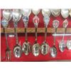 Image 6 : 3 Wood and Glass Cases Full of Collector Spoons 25'' x 13'' 