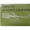 Image 2 : New in Box Chrome Finish Vanity Lighting 30'' with Square Frosted Shades 