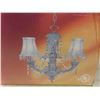 Image 6 : New Chambery Chandelier Antiqued White Finish with Silk Shades 