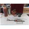 Image 1 : Blue Mountain Pottery Pieces, Metal Wall Art Helicopter, Room Décor, 