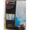 Image 4 : 2 New Acacia Serving Boards, 4 Toscano Wine Glasses, 3 Piece Canister