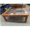 Image 2 : Ducks Unlimited Unique Oak Coffee Table with Glass Top Displaying