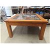 Image 3 : Ducks Unlimited Unique Oak Coffee Table with Glass Top Displaying