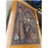 Image 7 : Ducks Unlimited Unique Oak Coffee Table with Glass Top Displaying