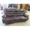 Image 1 : Leather/Leather-Style Power Reclining Couch 78'' 