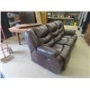 Image 2 : Leather/Leather-Style Power Reclining Couch 78'' 