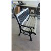 Image 2 : Yard Bench 48'' Wide with Cast Ends and Wood Back