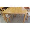 Image 2 : Table 30'' x 47'' x 35'' with 12'' Scissor Leaf & 4 Chairs