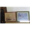 Image 1 : Framed Print of Loon 26'' x 22'' , Painting on Canvas 
