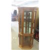 Image 1 : Oak Corner China Cabinet Lights Up 72'' x Up To 24'' x Up To 23'' 
