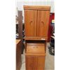 Image 6 : Modern Oak Headboard 60'' Wide , 2 Tower Night 