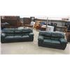 Image 1 : Leather/Leather-Style Couch 84'' & Love Seat 62''