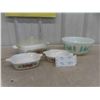 Image 1 : 3 Corningware Casserole Dishes, 1 Lid, Vintage Pyrex Turquoise 