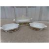 Image 2 : 3 Corningware Casserole Dishes, 1 Lid, Vintage Pyrex Turquoise 