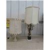 Image 1 : 2 Table Lamps with Shades 21'' + 30'' Tall