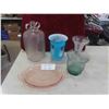 Image 1 : Decorative Glass Pieces, Vases, Platter & More