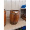 Image 3 : 2 Barrel End Tables/Stands 23'' Tall x 15'' Across the Top