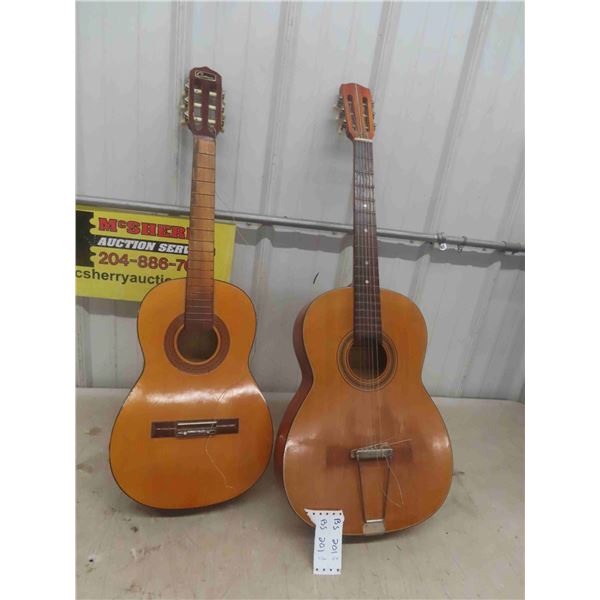 2 Classic Acoustic Guitars - Both Need Repair