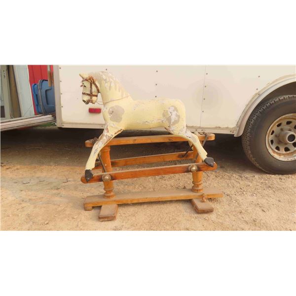 Vintage Gliding Horse 36'' x 15'' x 33 1/2'' 