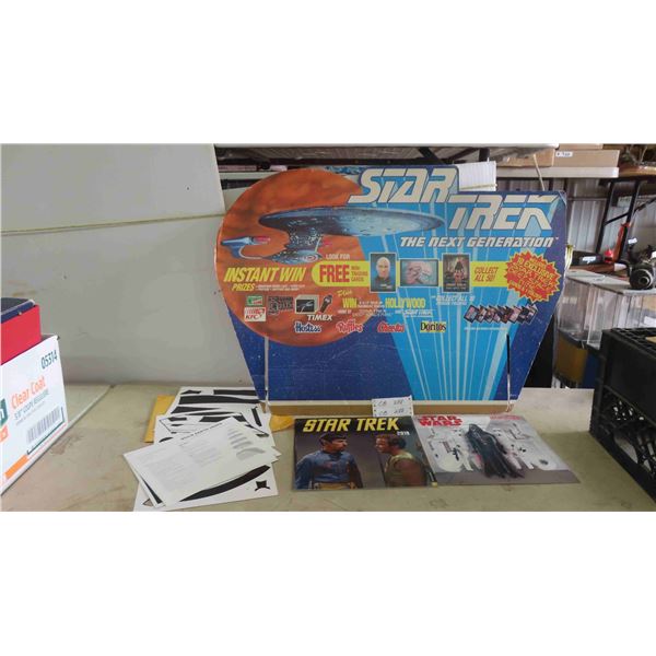 Star Trek The Next Generation Cardboard Display Sign and 2019 Calender, 