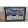 Image 2 : Winnipeg Blue Bomber 2021 Framed Grey Cup Champions 21 1/2'' x 16'' , 